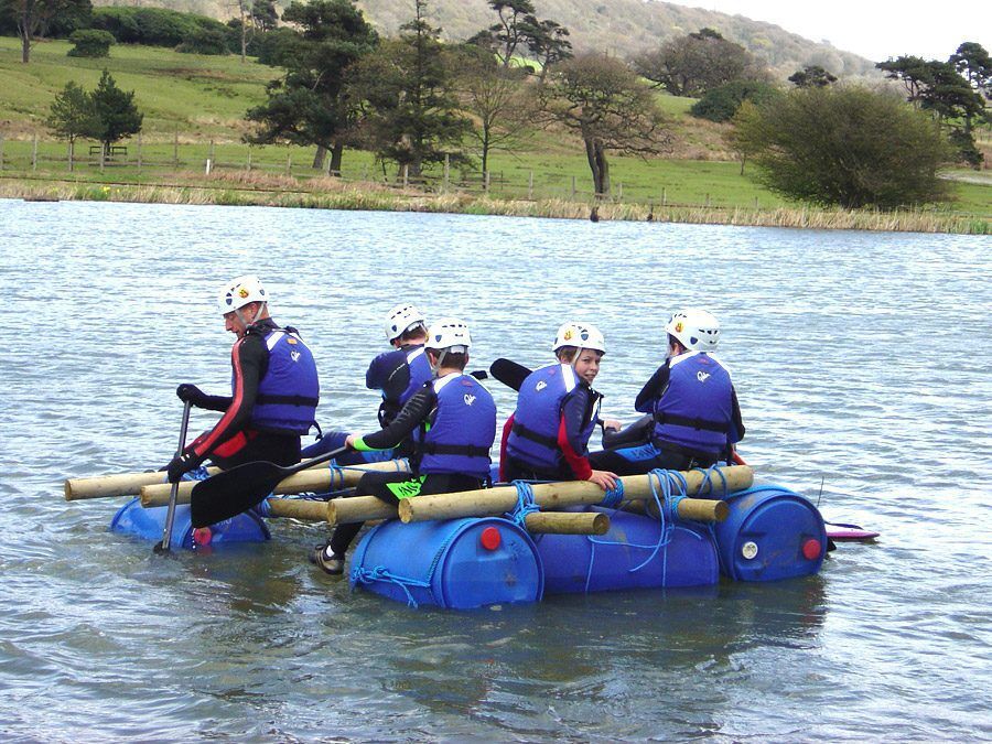 Schools and colleges raft building activities at Adventures Wales Schools and colleges raft building activities at Adventures Wales
