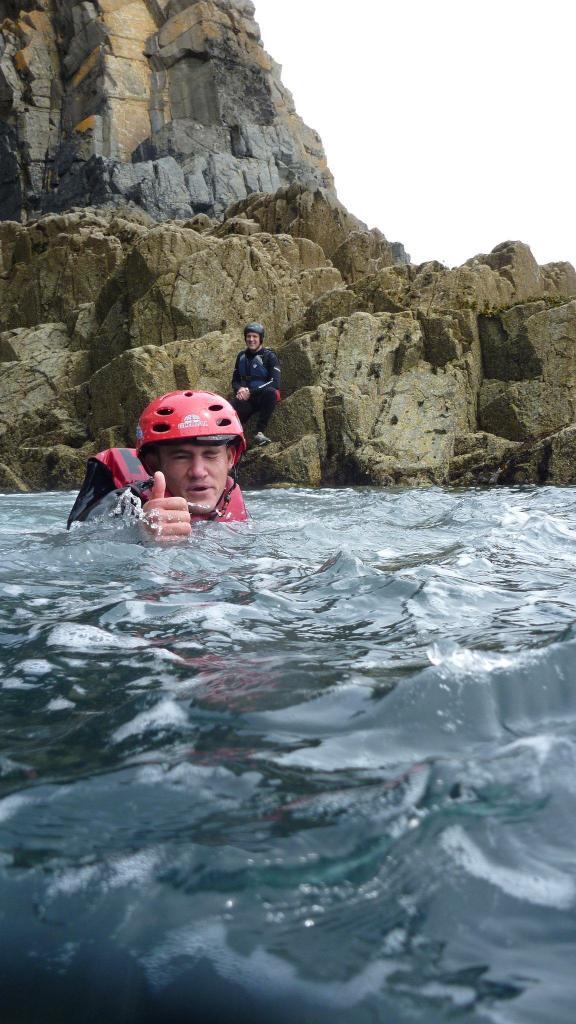 Coasteering activity near Cardiff, Wales Coasteering activity near Cardiff, Wales